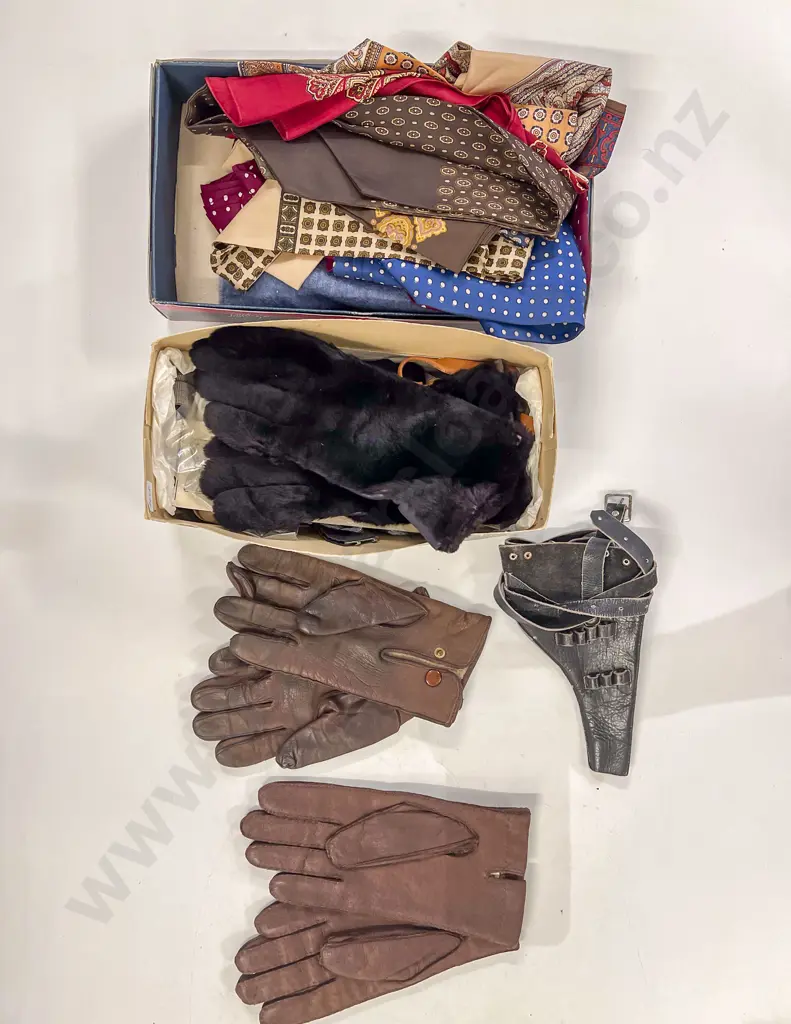 Qty of Assorted Costume Including Vintage Gloves and Scarves Image 1++