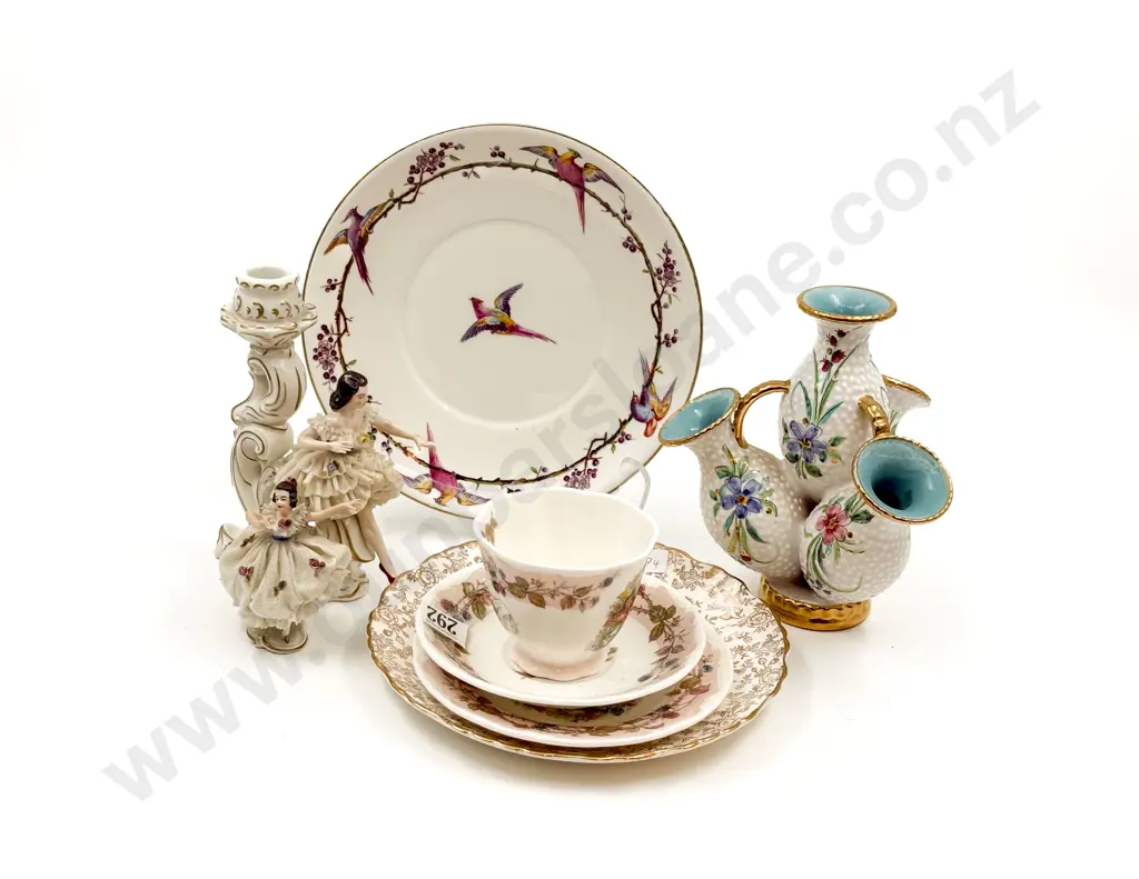 Italian Group Vase Together With Fancy China And Dresden Figures Image 1++