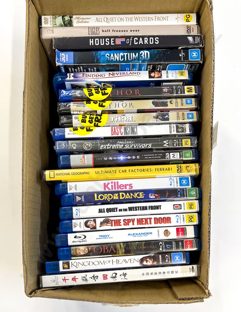 Qty of Assorted Mostly Blu-Ray DVD's Image 1++