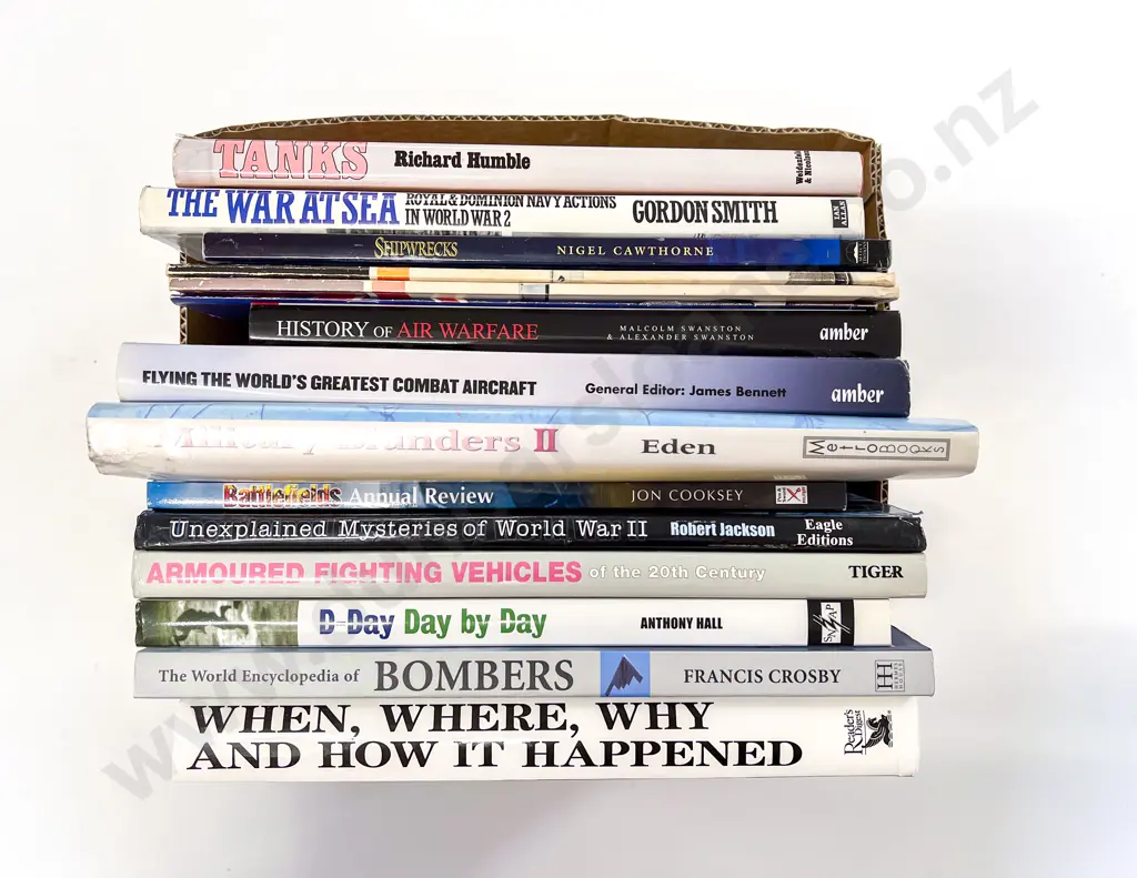 Box of Assorted Military Reference Volumes Image 1++