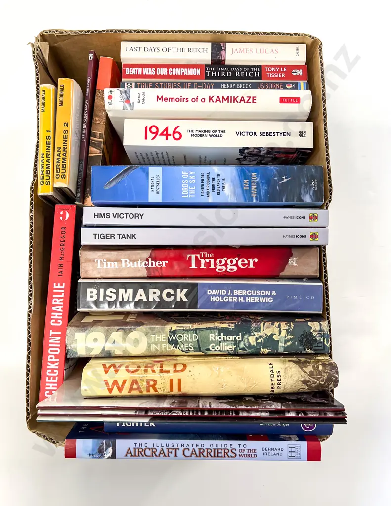 Box of Assorted Military Reference Volumes Image 1++
