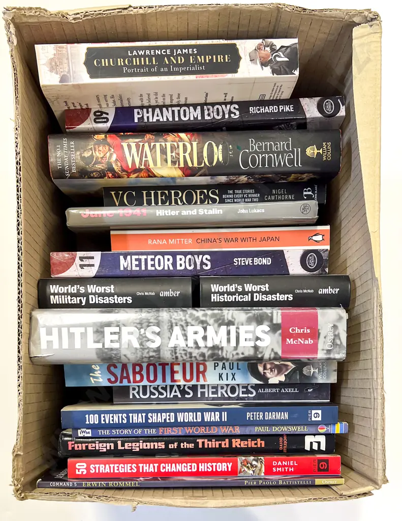 Box of Assorted War Reference Volumes Image 1++