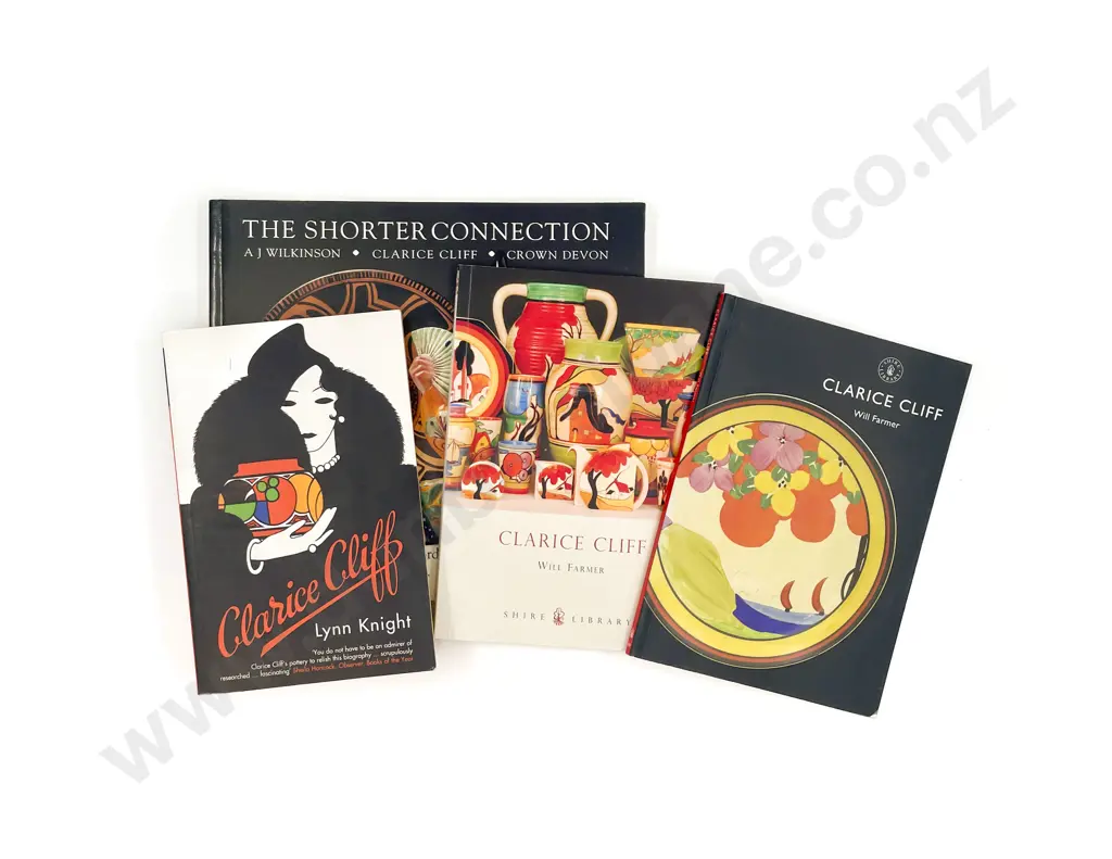 Three Assorted Clarice Cliff Reference together with Other Image 1++