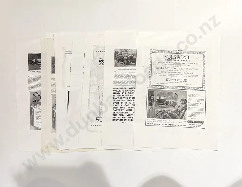 Qty of Loose Reprinted Rolls-Royce Reference Image 1++
