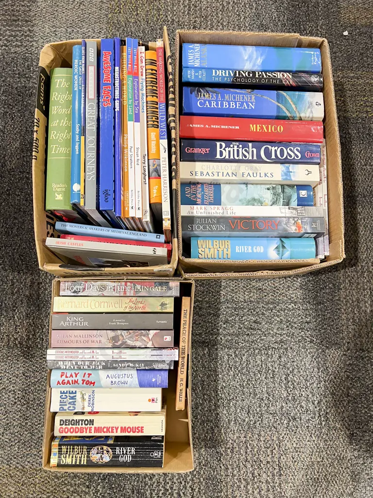 Three Boxes of Assorted Books Image 1++