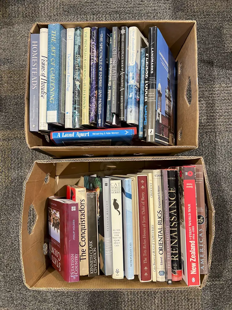 Two Boxes of Assorted Books Image 1++