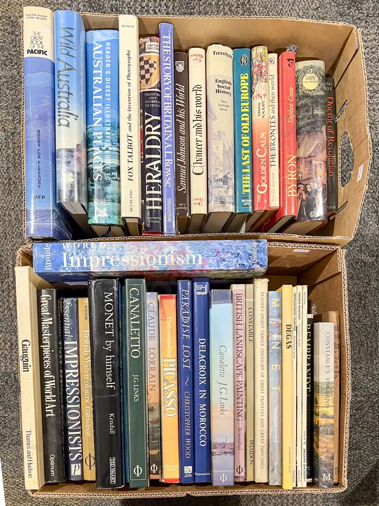 Two Boxes of Assorted Books Image 1++