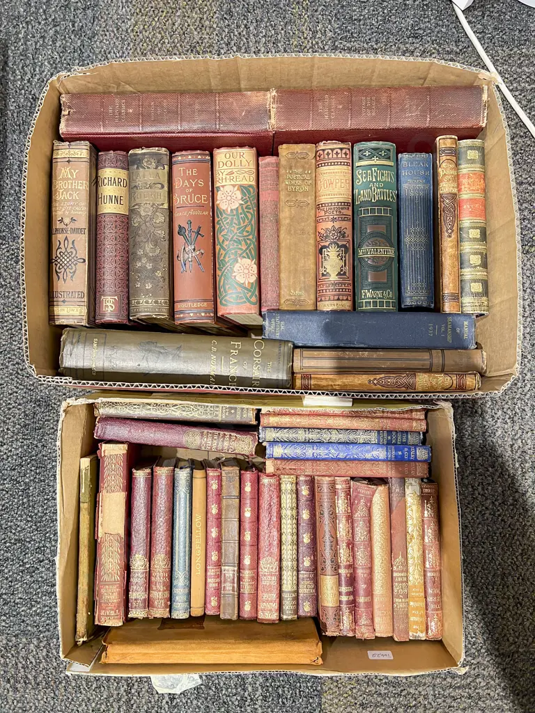 Two Boxes of Assorted Vintage Books Image 1++