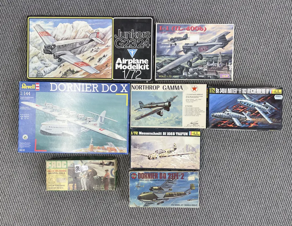 Eight Vintage Model Plane Kits (opened) Image 1++