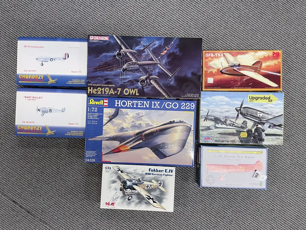 Eight Vintage Model Plane Kits (opened) Image 1++