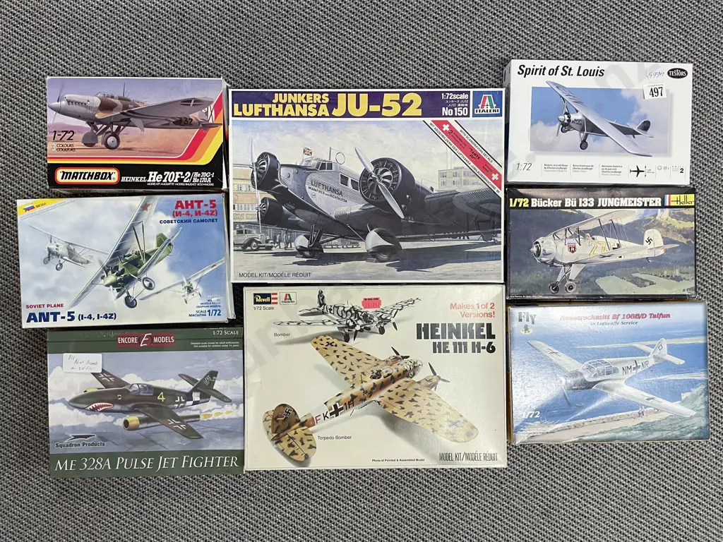 Eight Vintage Model Plane Kits (opened) Image 1++