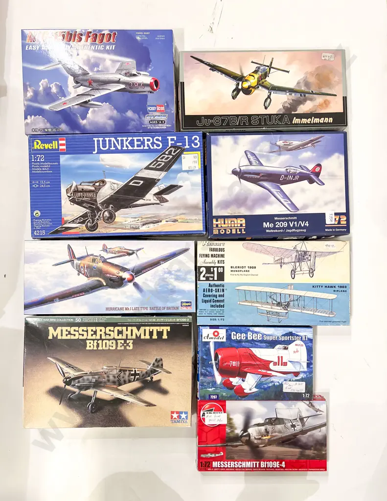 Nine Vintage Model Plane Kits (opened) Image 1++