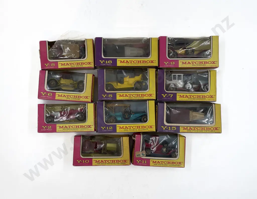 11 Boxed Matchbox pink & Purple Surround Vintage Vehicles Image 1++