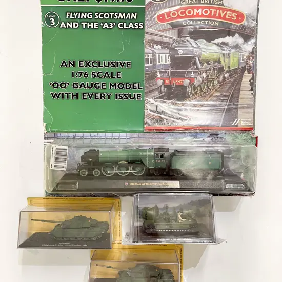 Assorted Packeted Military Planes and Tanks with Train Model (10)