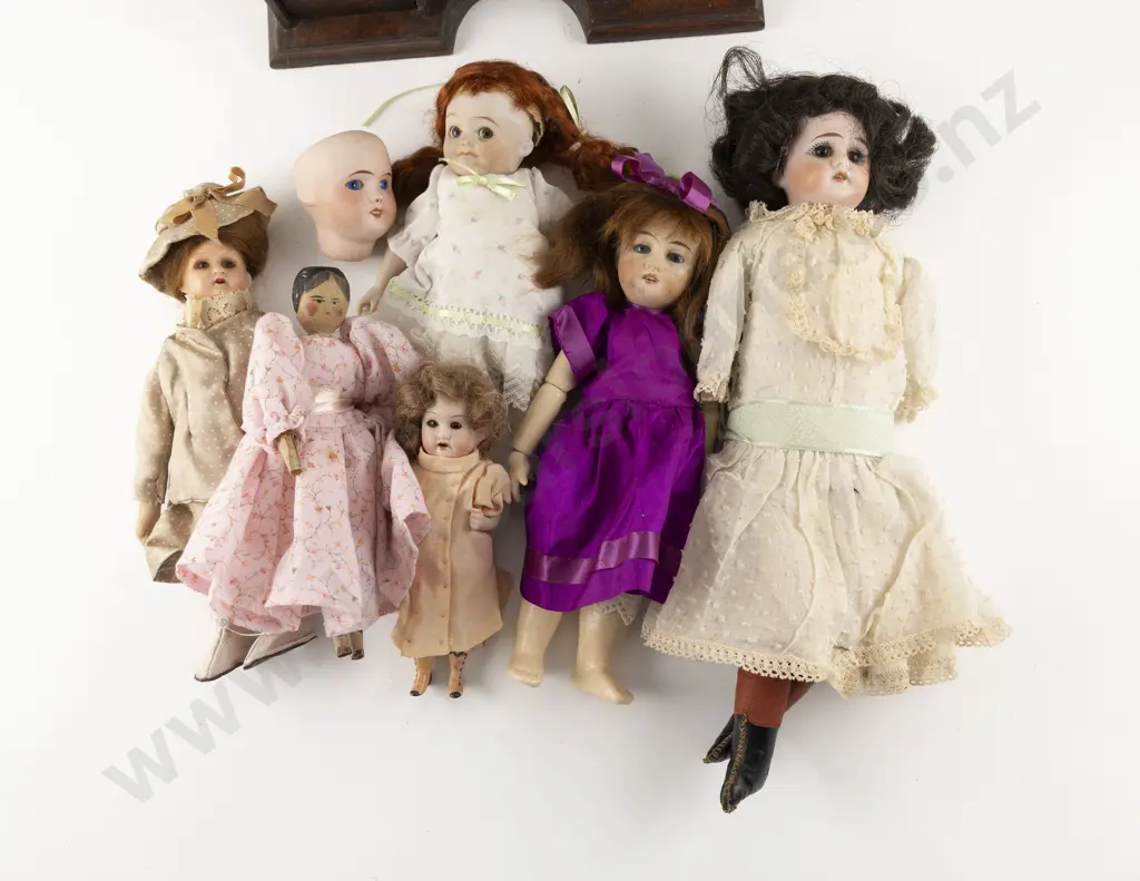 Five Small Bisque Dolls on New Bodies Image 1++