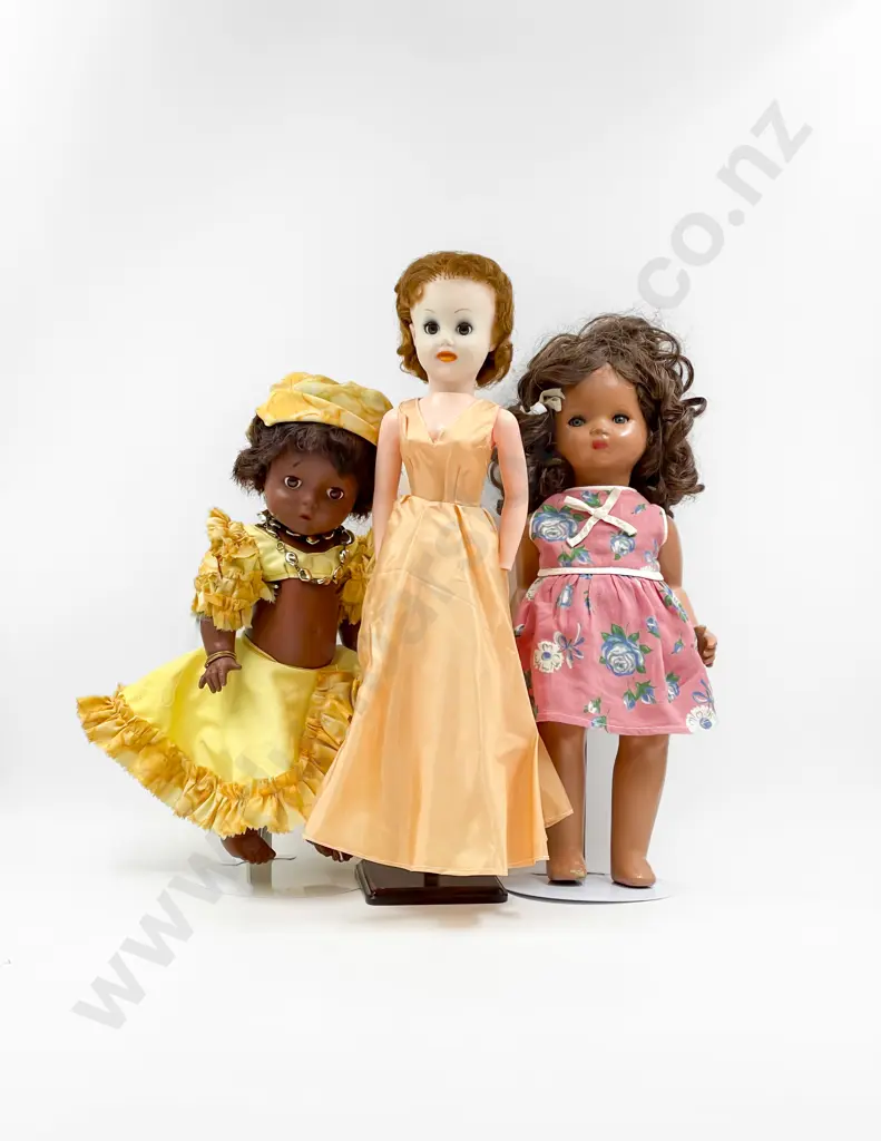Probable Italian All Composition Doll and two play dolls Image 1++