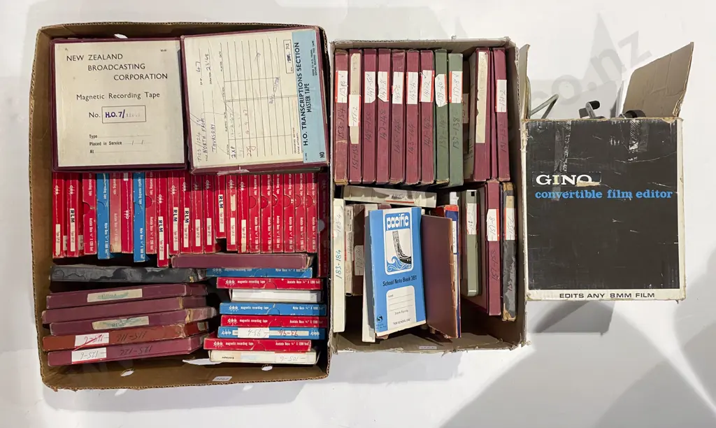 Boxed Film Editor with Large Qty of Assorted Boxed Reels Etc Image 1++