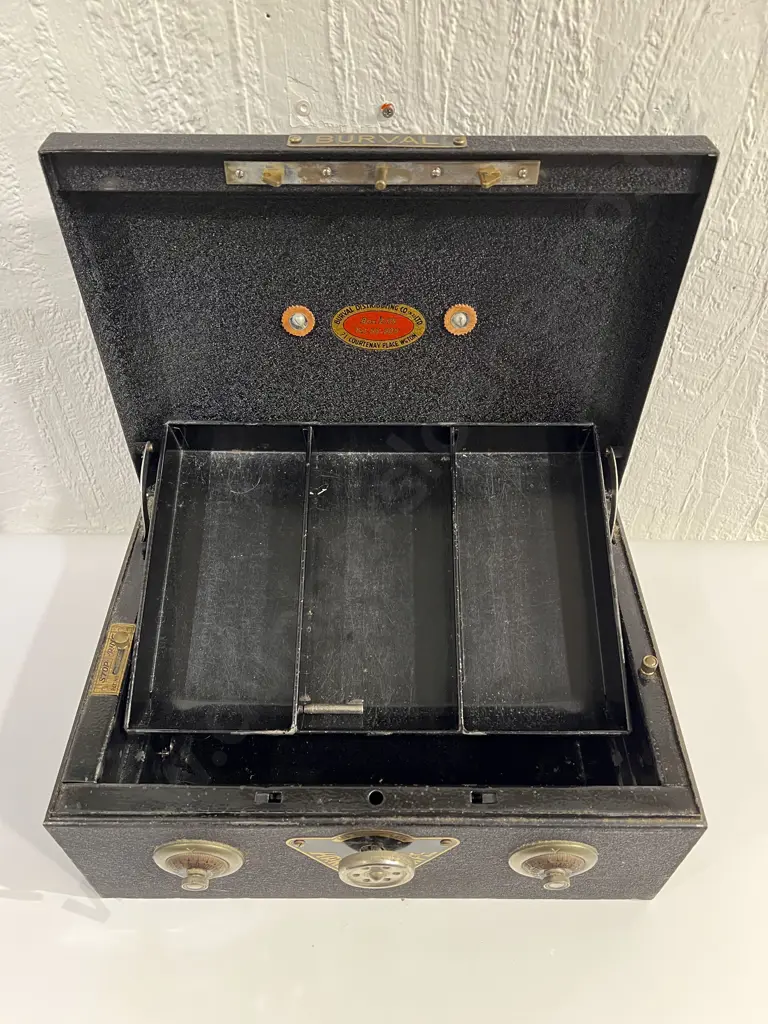 Vintage Burval Combination Lock Box Image 1++