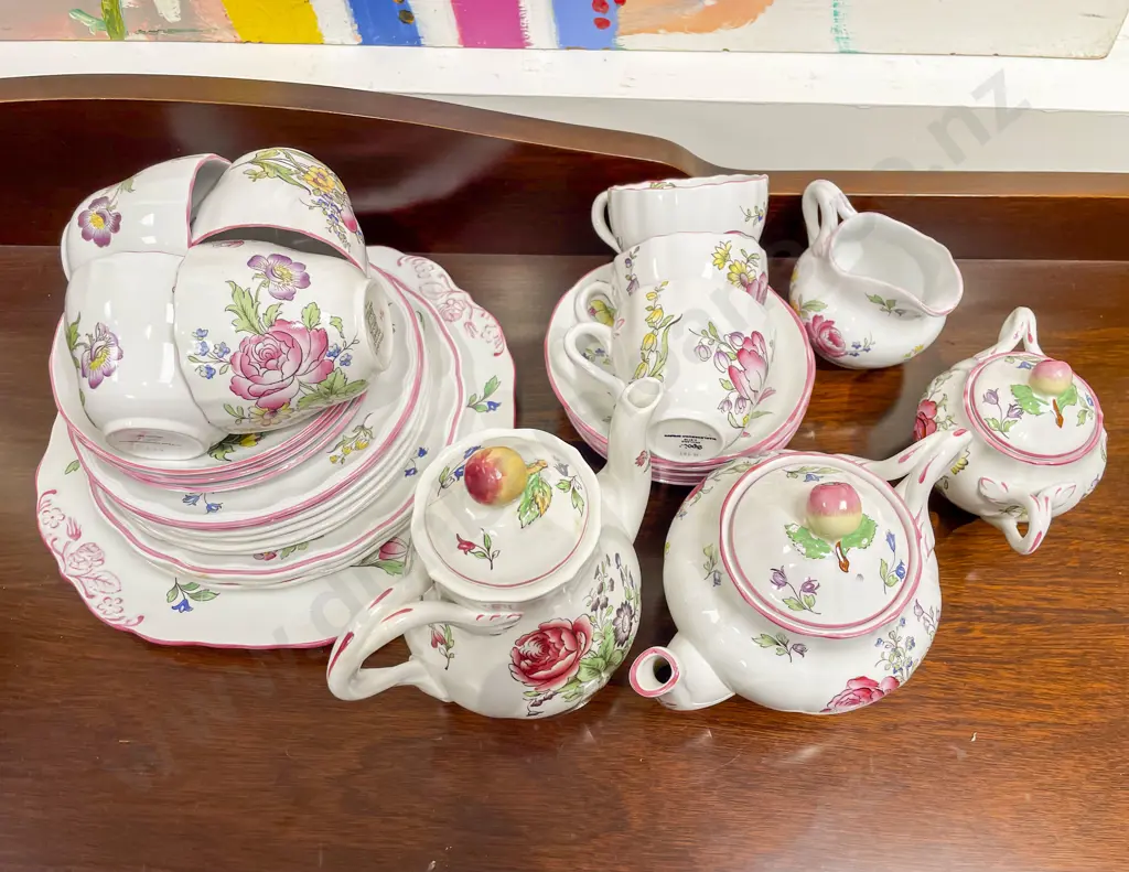 Copeland Spode "Luneville" Graduated Ashettes with Pair of Tureens and Plates Image 1++