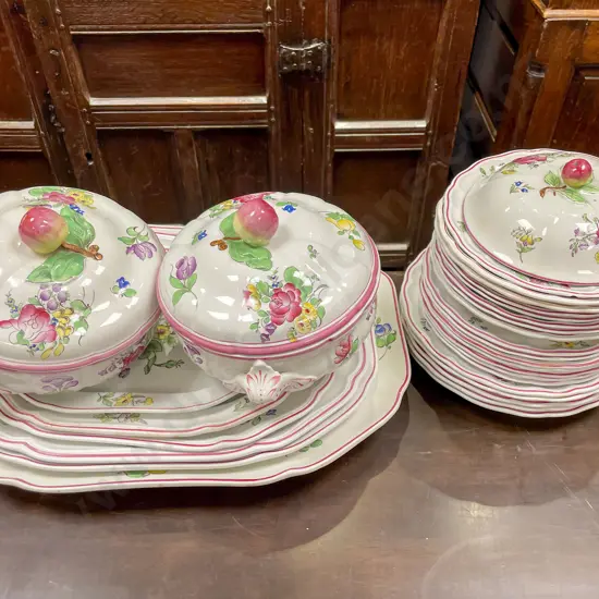 Copeland Spode "Luneville" Graduated Ashettes with Pair of Tureens and Plates