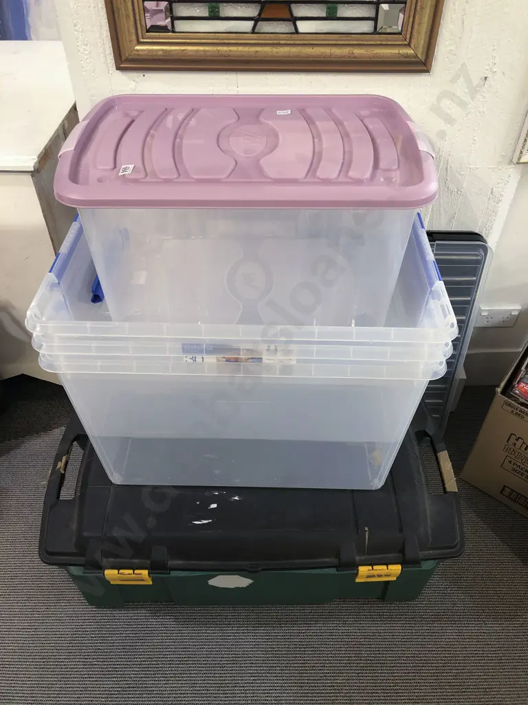 Qty of Assorted Storage Tubs Image 1++
