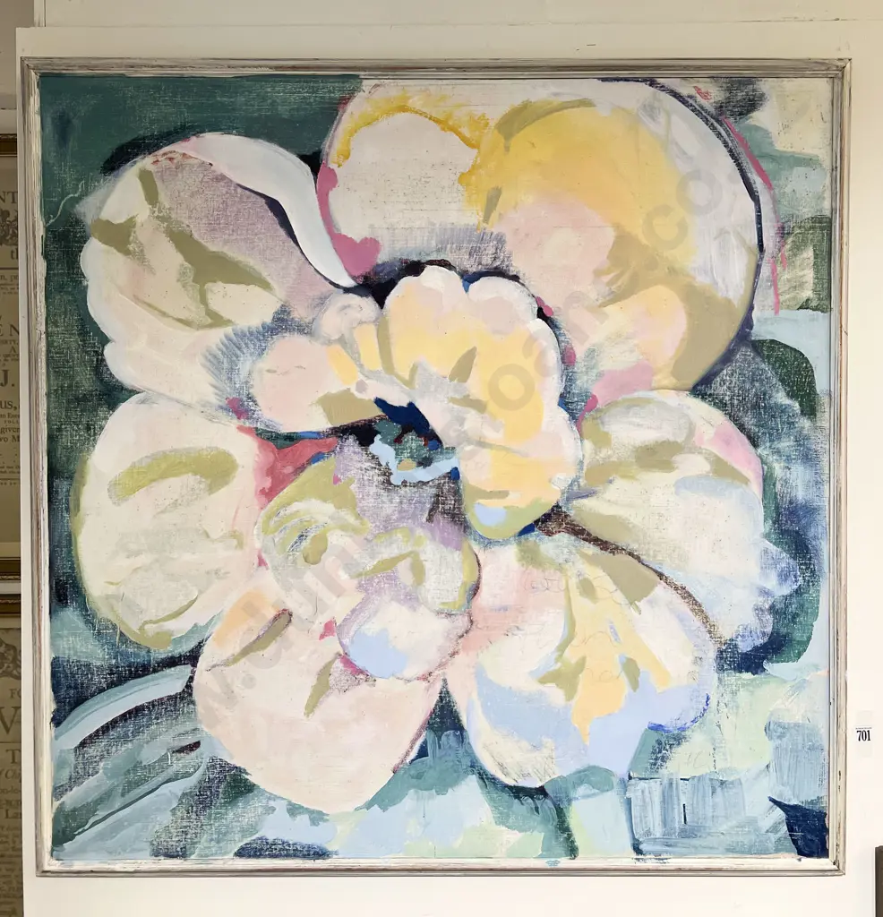 Unknown artist - Floral Study - Oil on Board Image 1++