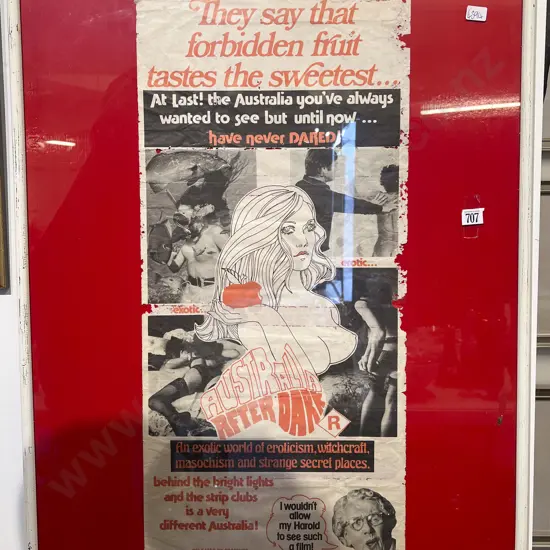 Framed Australian Erotica Poster