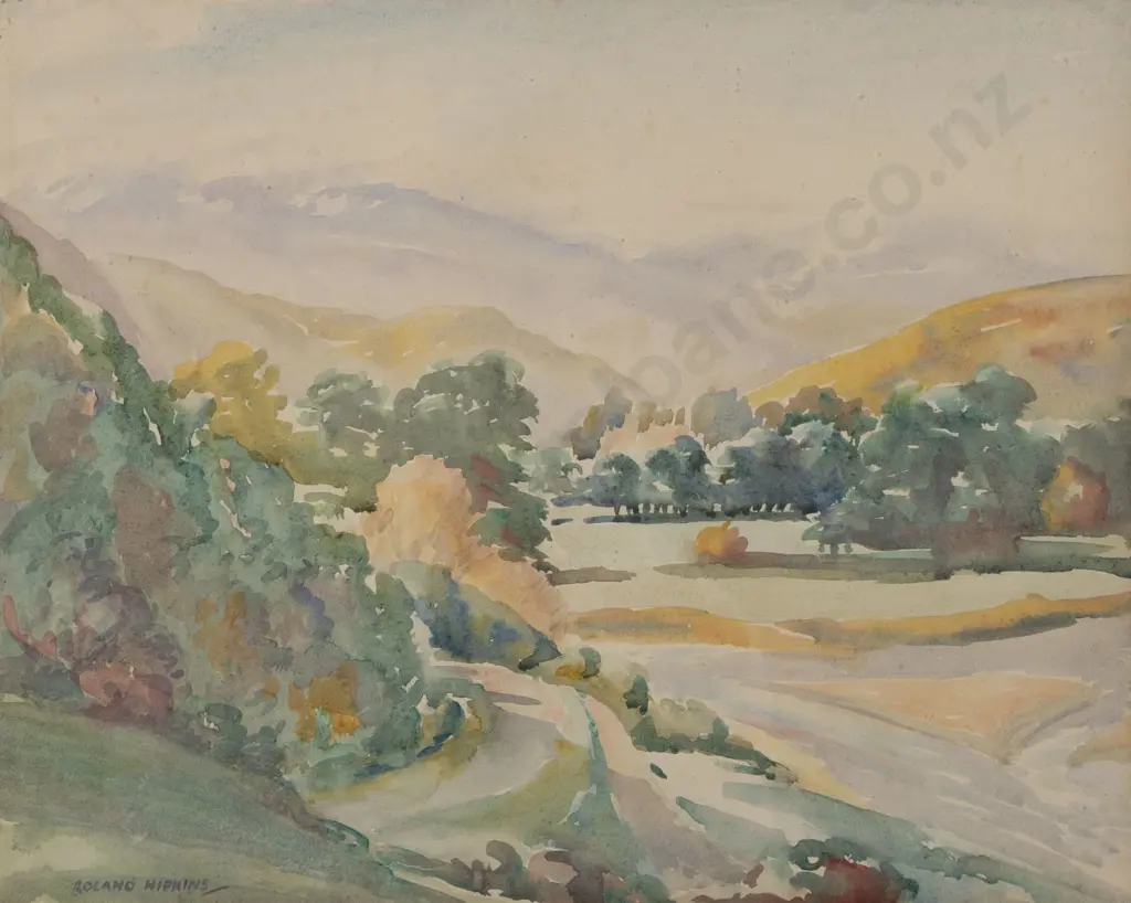 Roland Hipkins (1894 - 1951) - Near Eskdale Hawkes Bay Image 1++