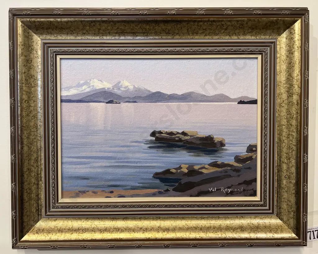 Val Raymond - Lake Taupo - Oil on Board Image 1++