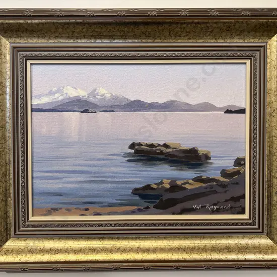 Val Raymond - Lake Taupo - Oil on Board