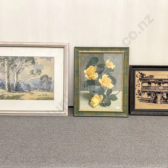 Three Assorted Framed Prints