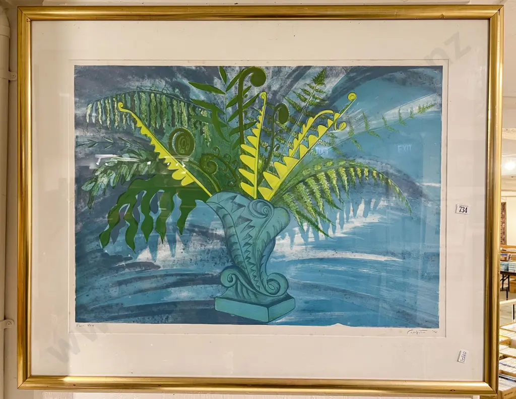 Rodney Fumpston - Fern Vase - Lithograph Image 1++