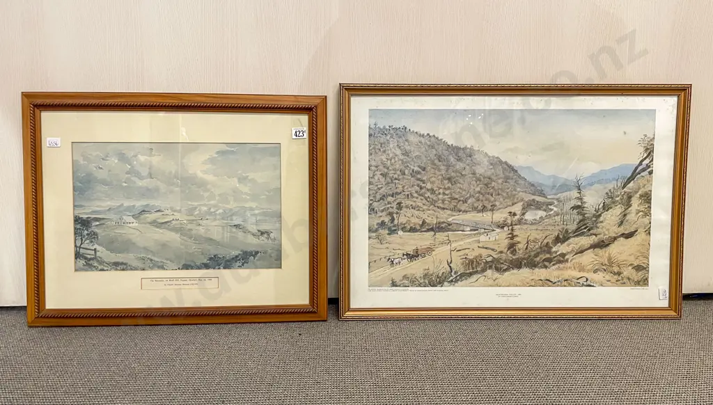 Two Historical Prints - Charles Barraud The Barracks Hawkes Bay & Other Image 1++