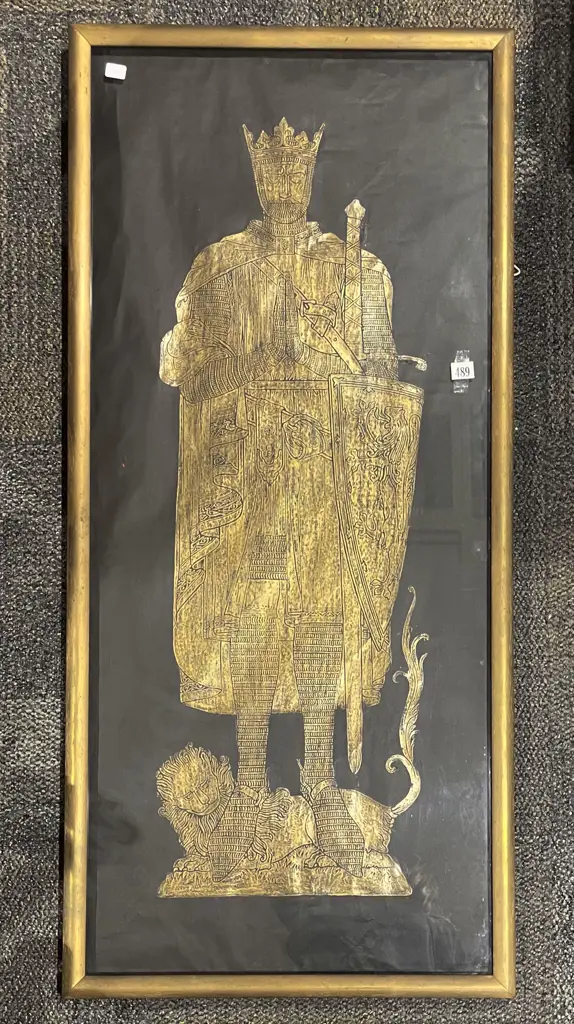 Framed Brass Rubbing Image 1++