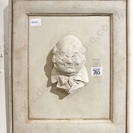 Cast Relief Plaque of Mr Pickwick