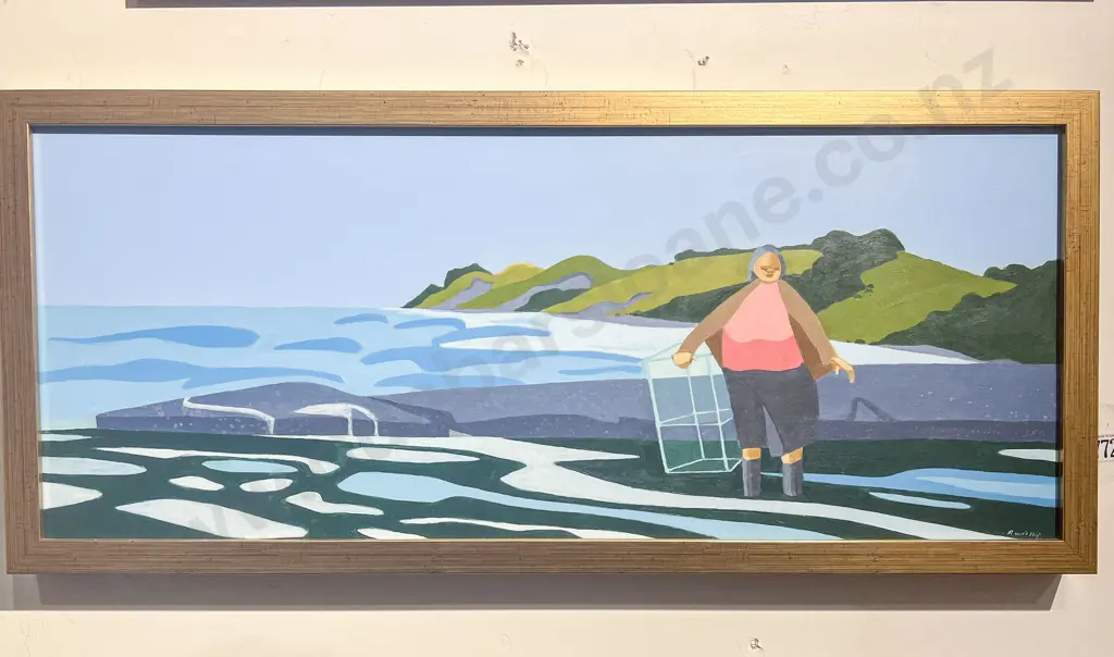 Rae Van'T Hof - Whitebaiting - Acrylic on Board Image 1++