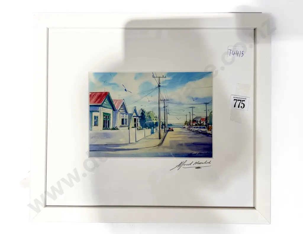 Alfred Memelink - Signed Petone Street Scene Print Image 1++