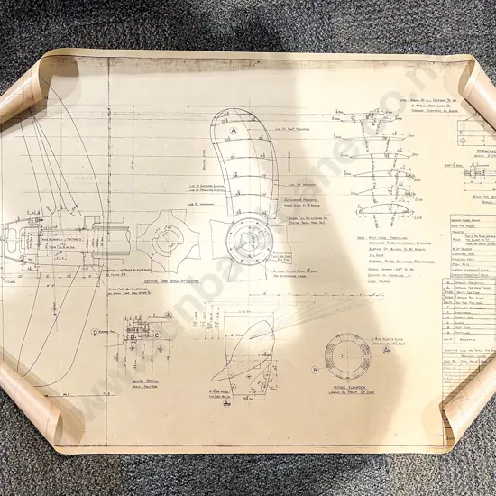 Box of Assorted Blueprints etc