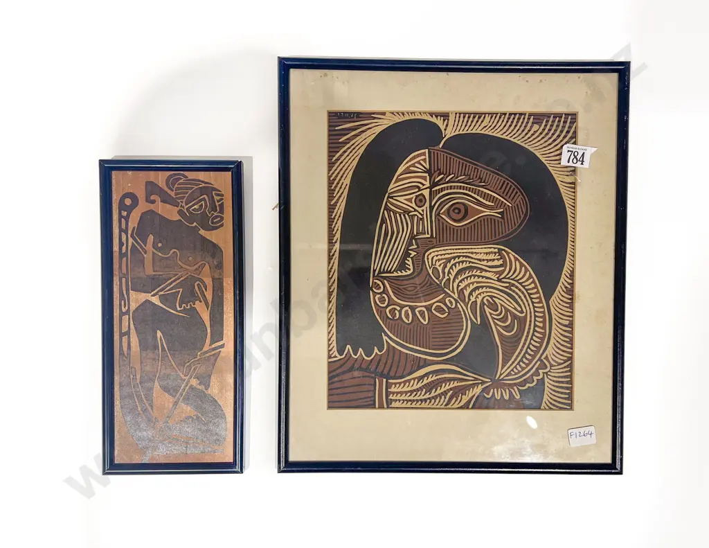 Joyce Davis Framed Woodblock & Other Image 1++