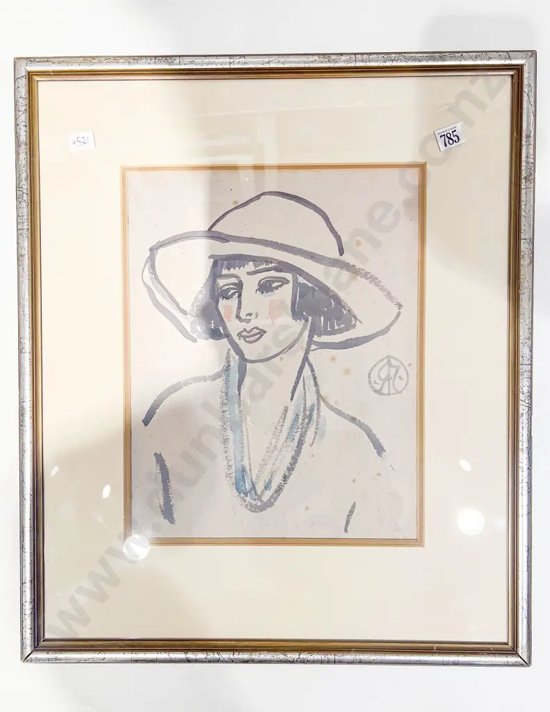 Raymond McIntyre - Girl in an Broad Brimmed Hat - Reproduction Print Image 1++
