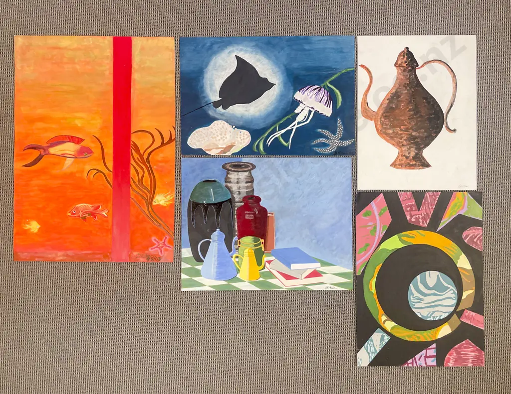 Five Assorted Loose Unframed Works incl Dawn Ellen Image 1++