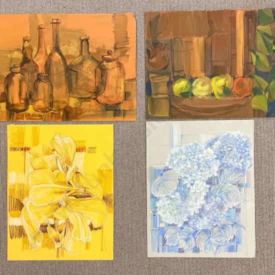 Les Finch - Four Assorted Unframed Artworks