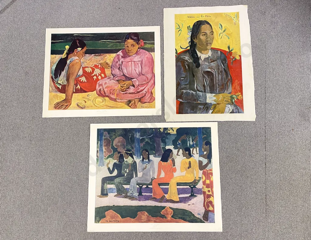 Three Paul Gaugin Reproduction Prints of Sizes Image 1++