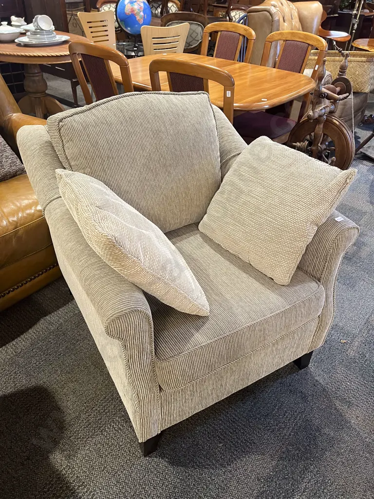 Modern Upholstered Sloping Armchair Image 1++