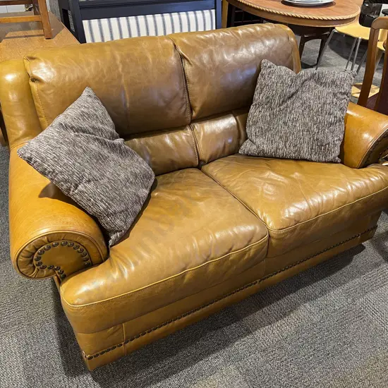 Two Piece Leather Lounge Suite
