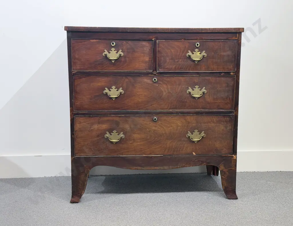 Geo III Mahogany Flat Front Chest Image 1++