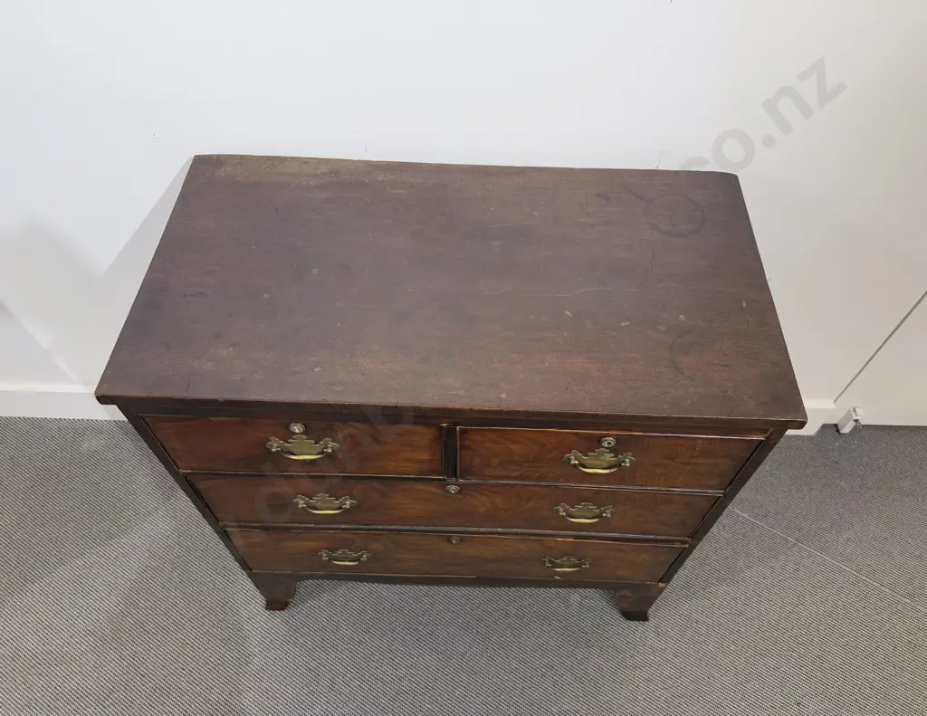 Geo III Mahogany Flat Front Chest Image 1++