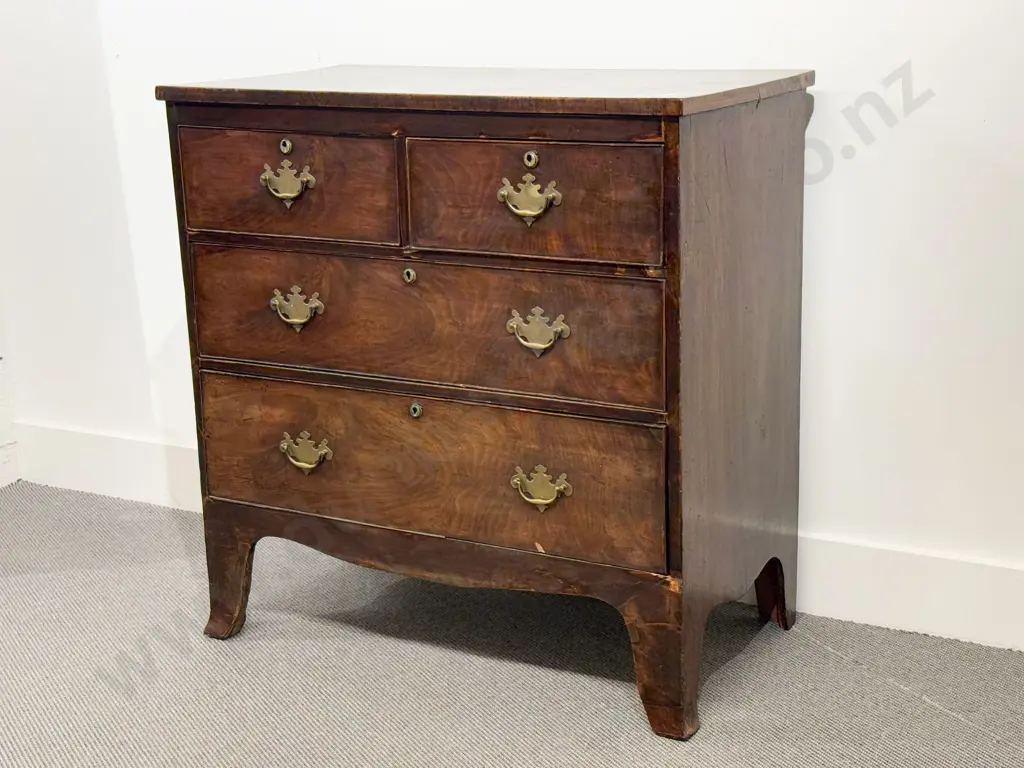 Geo III Mahogany Flat Front Chest Image 1++