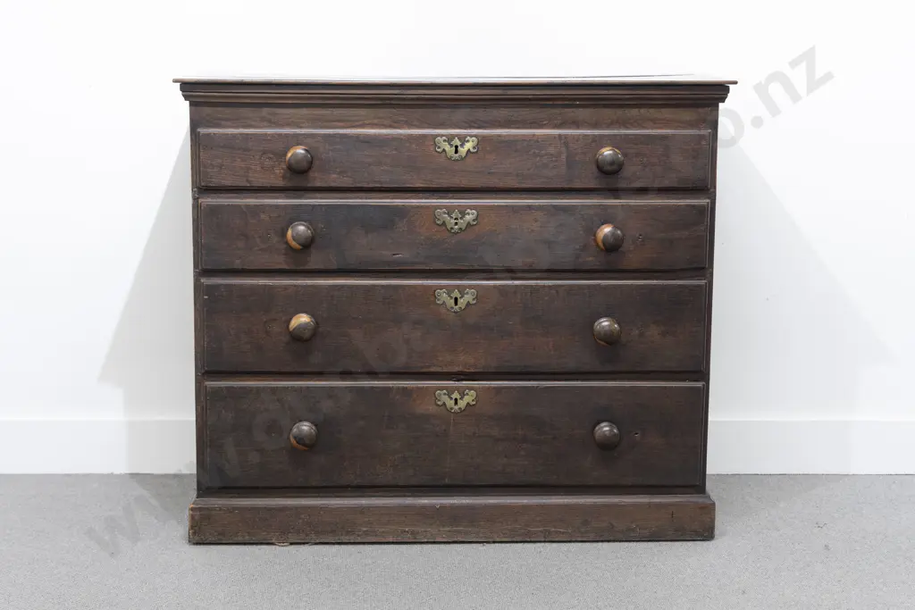 Geo III Oak Flat Front Chest Image 1++