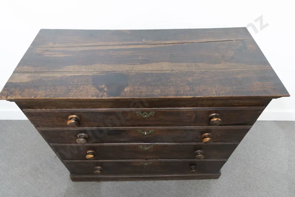 Geo III Oak Flat Front Chest Image 1++